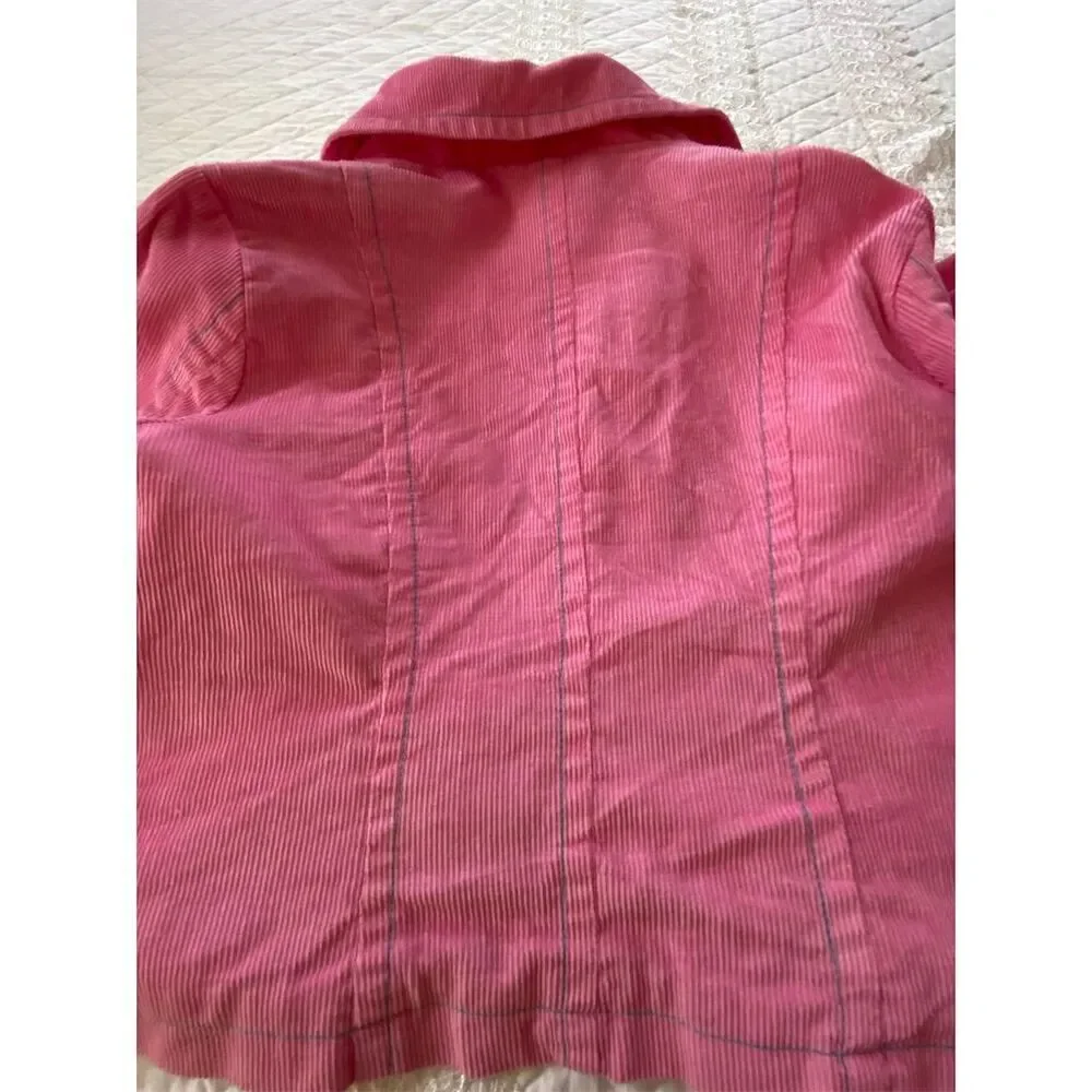 B.B. Dakota Vintage Pink Corduroy Double-Breasted ShortJacket Size L